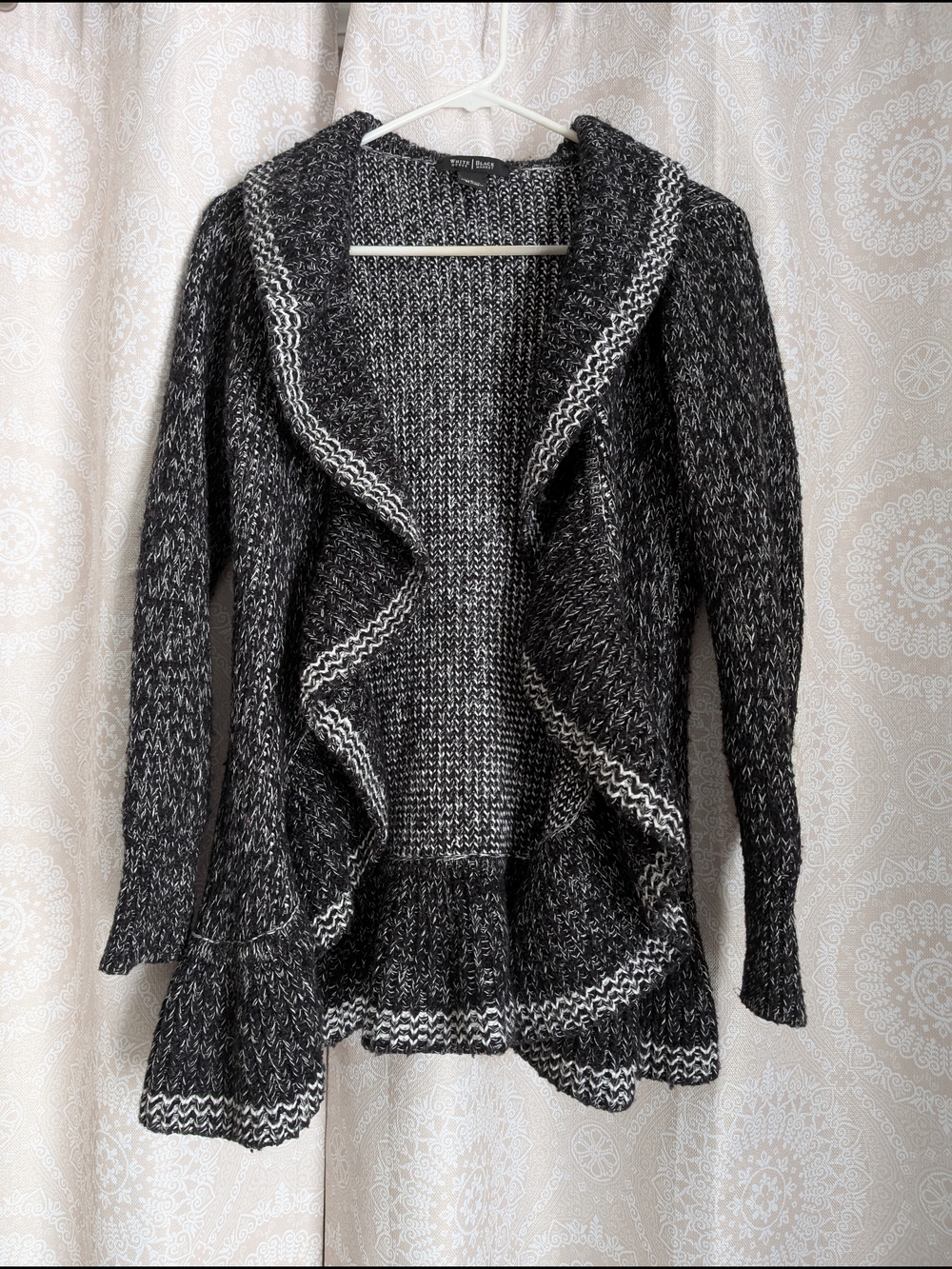 White House Black Market Open-Front Ruffle Cardigan